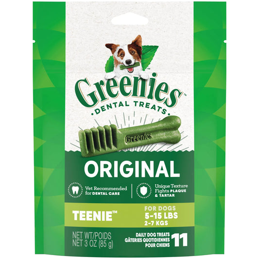 Greenies Original Dental Teenie Treats for Dogs 5-15 Pounds 11 Count
