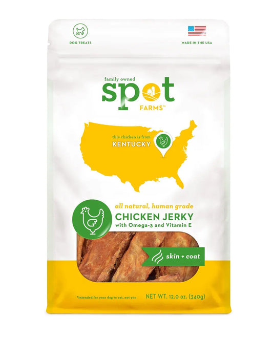 Spot Farms Chicken Jerky Healthy All Natural Dog Treats Human Grade For Skin And Coat 12 oz