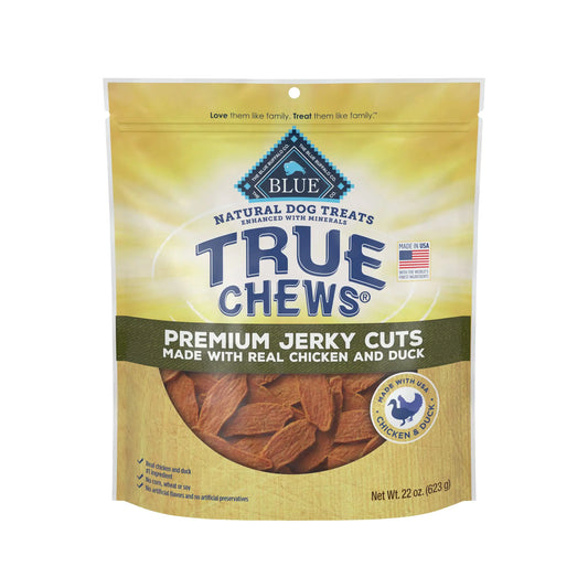 Blue Buffalo True Chews Premium Jerky Cuts Natural Dog Treats Duck 22 oz bag