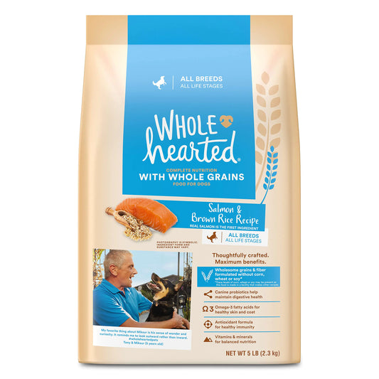 WholeHearted Whole Grains Salmon Recipe Dry Dog Food 5 lbs.